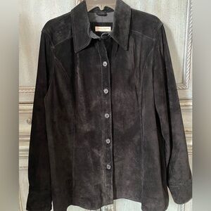 Valerie Stevens Black Suede Leather Jacket